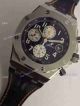 Knockoff Audemars Piguet Watch Stainless Steel Blue Dial Blue Leather  (3)_th.jpg